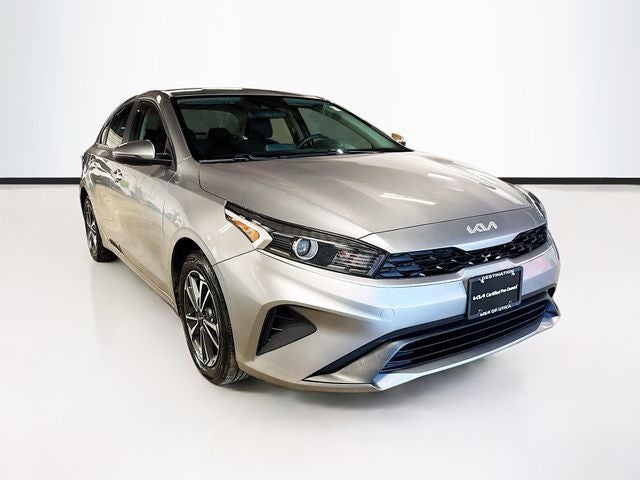 2023 Kia Forte LXS in Steel Gray — front three-quarter view