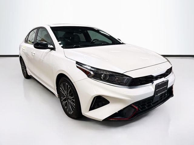 2024 Kia Forte GT-Line in Snow White Pearl — front three-quarter view