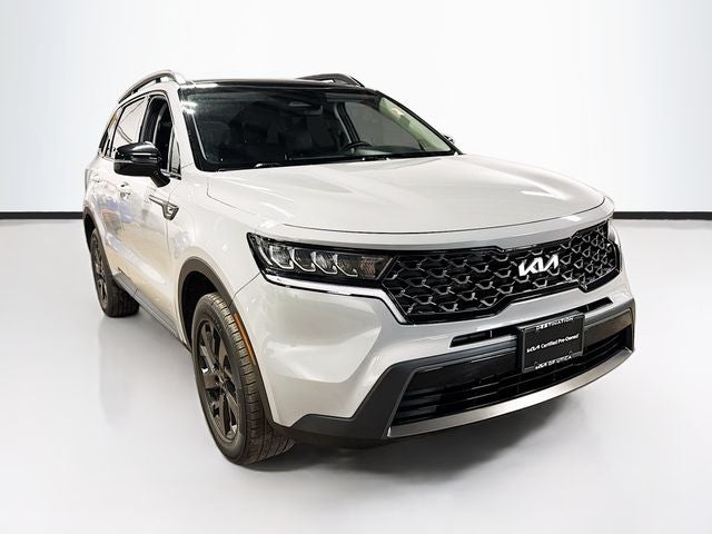 2023 Kia Sorento X-Line S in Wolf Gray — front three-quarter view