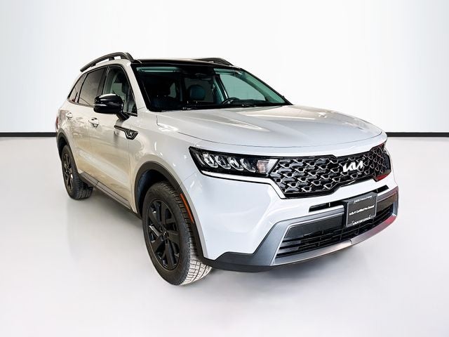 2023 Kia Sorento X-Line S in Wolf Gray — front three-quarter view